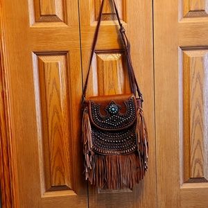 Western style purse with fringe